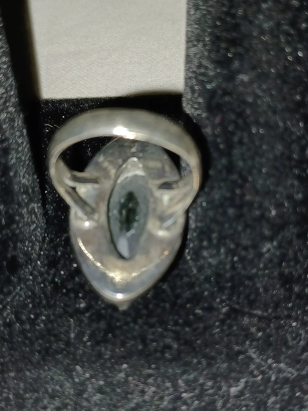 Silver Ring with Light Green Amethyst Prasiolite Marquise Gemstone Approx Size 5